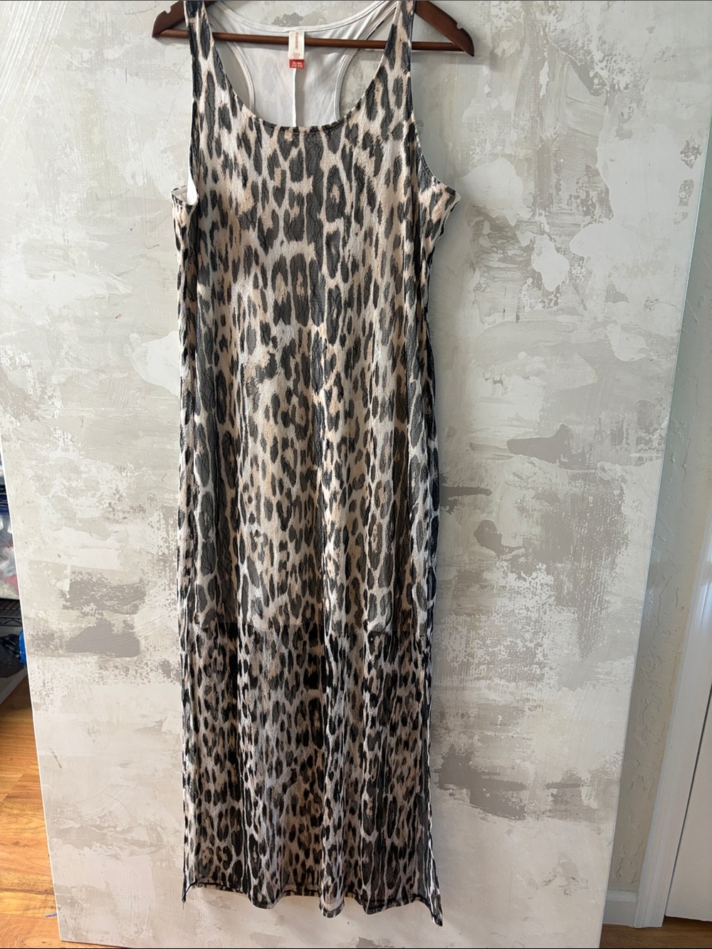 No Boundaries Leopard Print Maxi Dress in Beige and Black